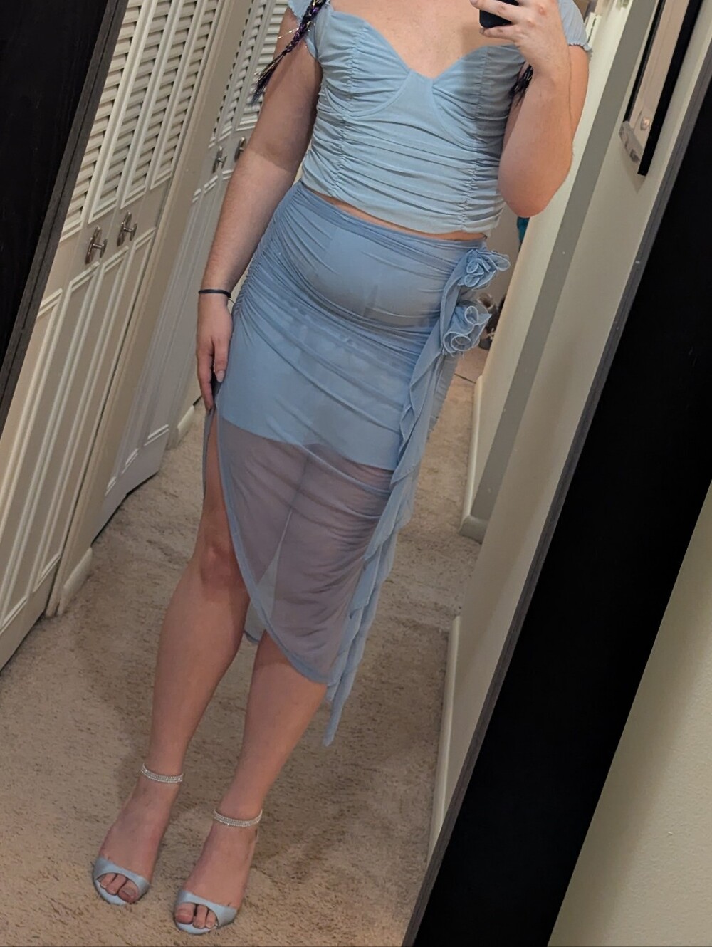 Light Blue Mini Skirt